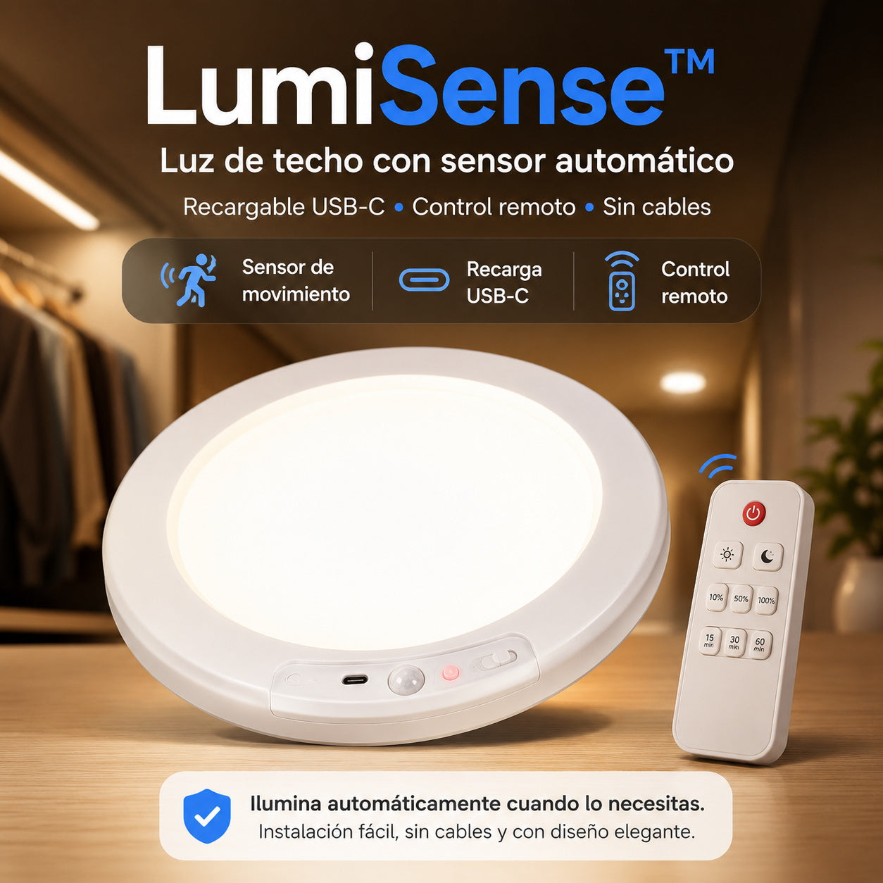 LumiSense™- La luz que aparece justo cuando la necesitas.